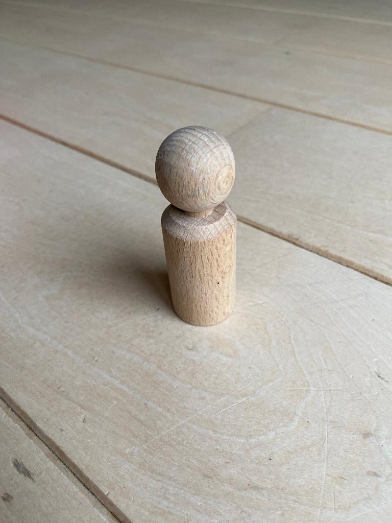 Houten pegdoll, Ophalen of Verzenden, Zo goed als nieuw