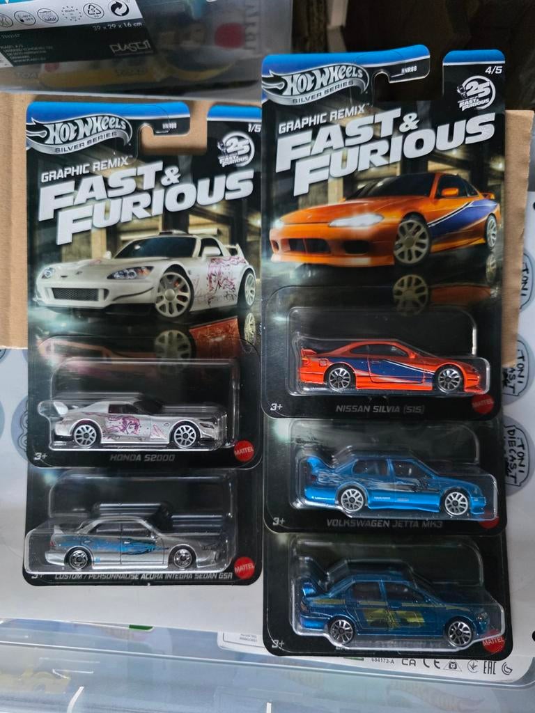 Hot Wheels Fast & Furious - Set van 5 auto's, 333 Continental Boulevard El Segundo, CA 90245 USA, Nieuw, Ophalen of Verzenden