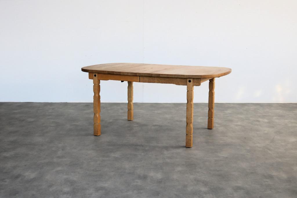 vintage eettafel | tafel | verlengbaar | brutalist | Deens, Gebruikt, Eikenhout, 200 cm of meer, Timbeije@hotmail.com