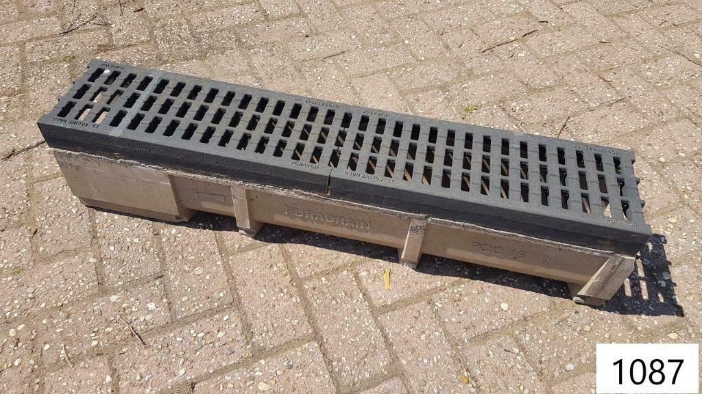1087. Uitverkoop! Lijngoot / afvoergoot / zandvangput, Ophalen, Zo goed als nieuw, Minder dan 2 meter, 80 mm of meer