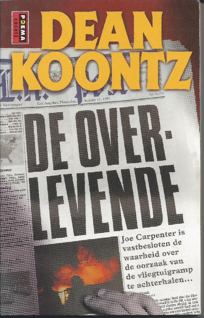 Dean Koontz - De overlevende (poema pocket), Boeken, Thrillers, Dean Koontz, Ophalen of Verzenden, Zo goed als nieuw, Amerika