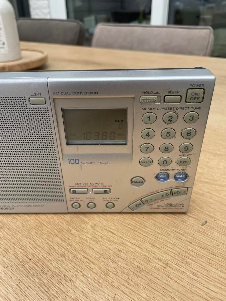 Wereld ontvangen Sony ICF-SW7600GR in zeer goede, Ophalen of Verzenden, Zo goed als nieuw, Wereldontvanger