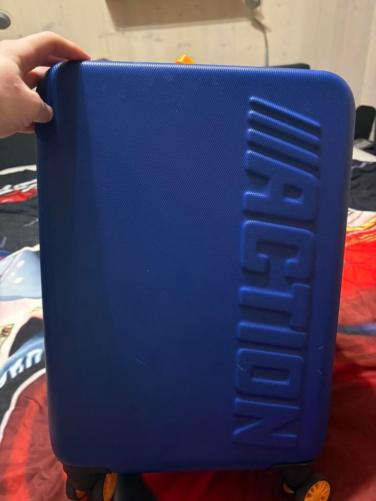 Action Reiskoffer blauw, Sieraden, Tassen en Uiterlijk, Koffers, Ophalen, Zo goed als nieuw, Hard kunststof