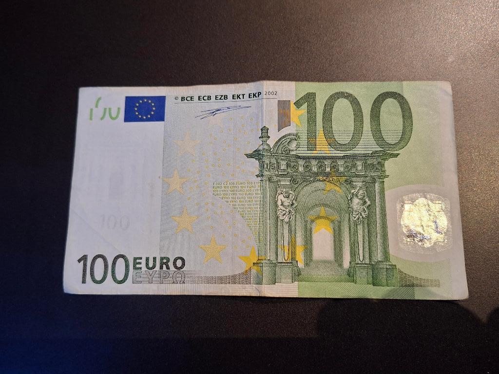 2002 Oostenrijk 100 euro 1e serie Duisenberg printcode F002, Verzenden, Oostenrijk, 100 euro, Los biljet
