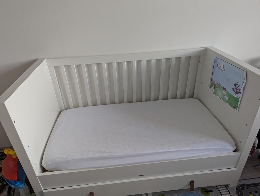 Kinderbed 70x140 kidsmill, 70 tot 85 cm, Zo goed als nieuw, Matras, 140 tot 160 cm