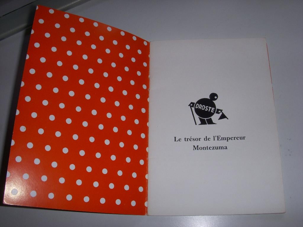 TOP folder van Droste ' De Schat van Keizer Montezuma ', Gelezen, Folder, Droste cacao en chocolade, Ophalen of Verzenden