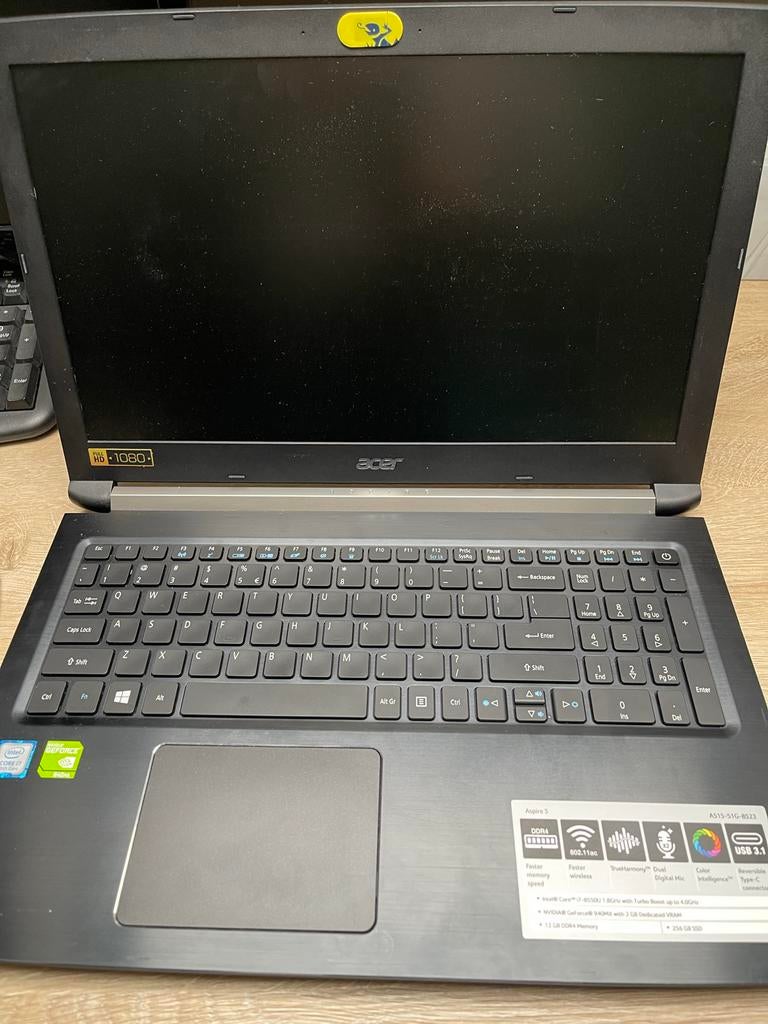 Acer Aspire Laptop - weinig gebruikt!, Computers en Software, Windows Laptops, 8 GB, Ophalen of Verzenden, SSD, Acer aspire