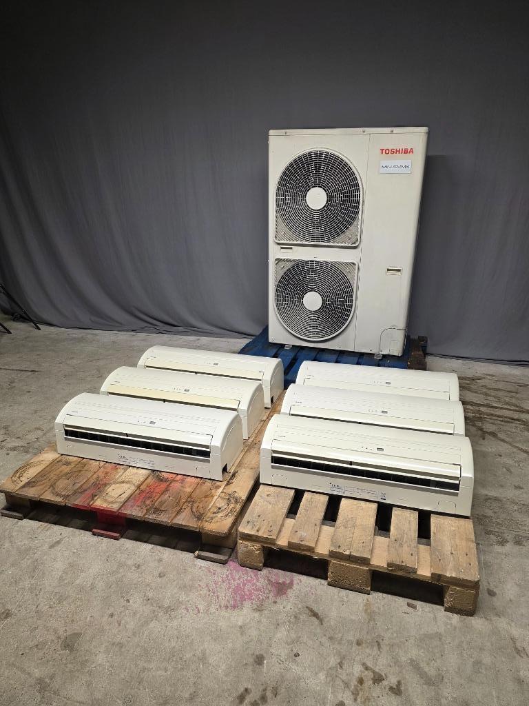 Refurbished 6x wand airco Toshiba Mini SMMS VRF 12,1 kW, Koelen en Ontvochtigen, Timer, Refurbished, 3 snelheden of meer