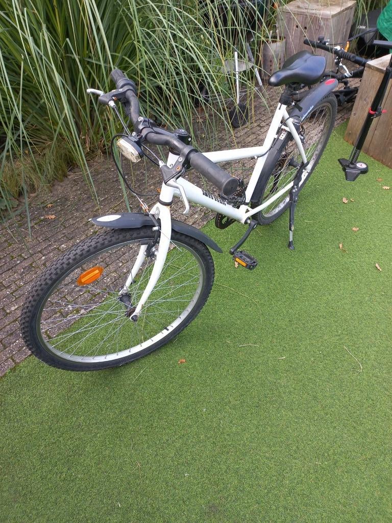 Witte crossfiets / mountainbike, Fietsen en Brommers, Fietsen | Mountainbikes en ATB, Gebruikt, Heren, 49 tot 53 cm, Geen vering