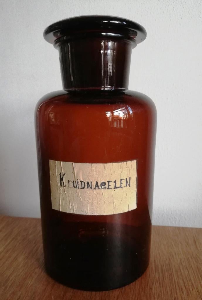 Apotheekfles kruidnagelen, Antiek en Kunst, Curiosa en Brocante, Ophalen of Verzenden