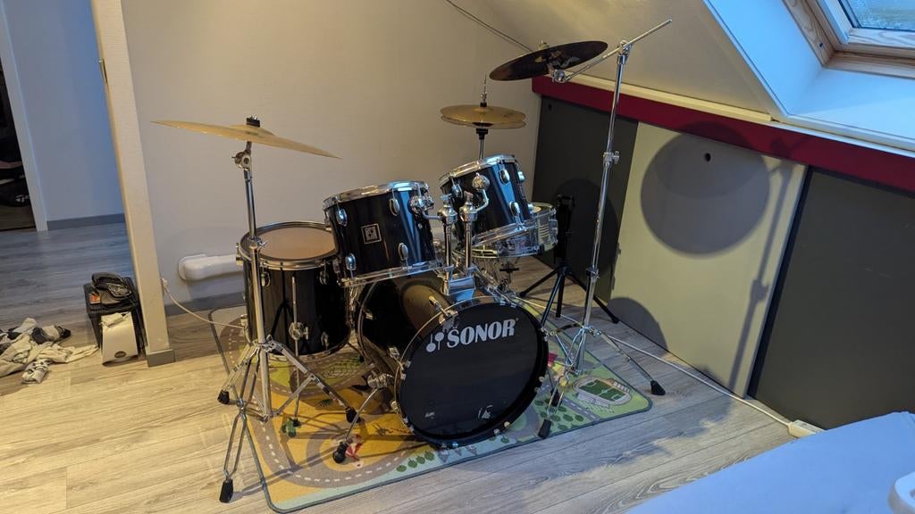 Sonor 503 drumstel met Istanbul Samatya bekkens, Ophalen, Gebruikt, Sonor