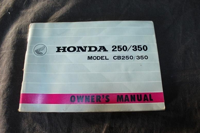 Honda CB250 CB350 1968 motorcycle owner's manual CB350 twin, Motoren, Ophalen of Verzenden, Honda