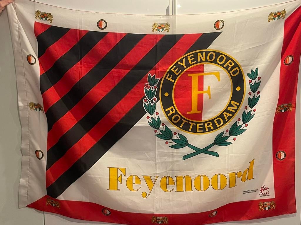Feyenoord vintage vlag/sjaal, Ophalen, Zo goed als nieuw, Feyenoord, Vaantje of Sjaal