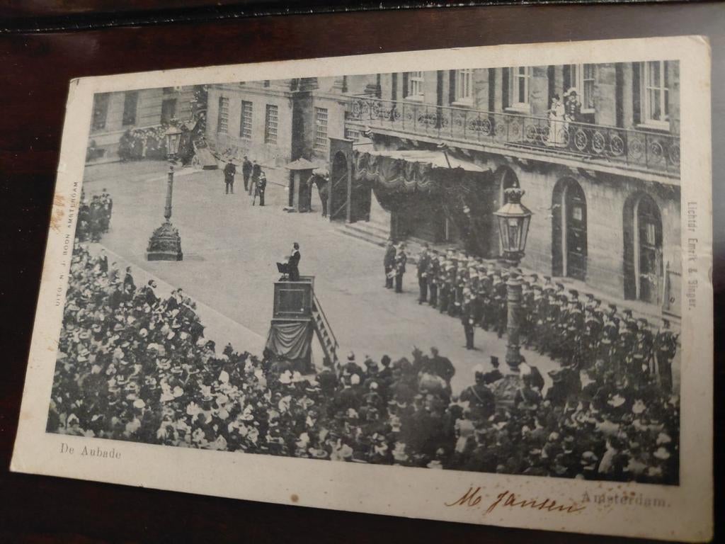 Aubade aan het Koninklijk Paar, Ophalen of Verzenden, Gebruikt, Nederland, Kaart, Foto of Prent