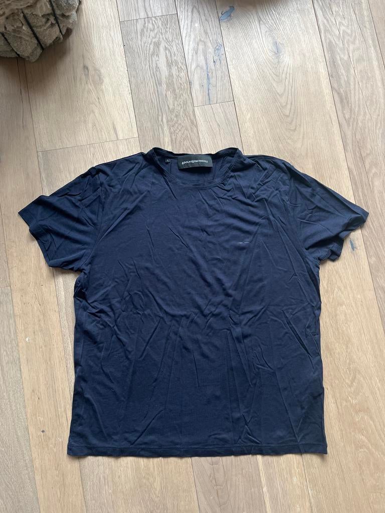 Blauw Adolfo Dominguez T-shirt - Maat L, Ophalen of Verzenden, Zo goed als nieuw, Maat 52/54 (L), Blauw