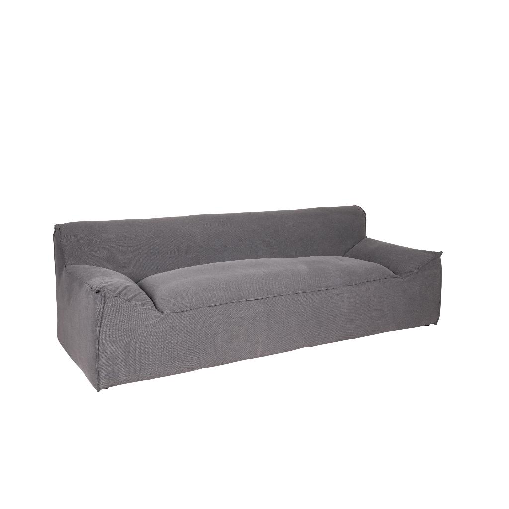 Bank Oslo Grijs - Katoen - VAN €1.750,- VOOR €650,-, Ophalen, Nieuw, 75 tot 100 cm, Rechte bank
