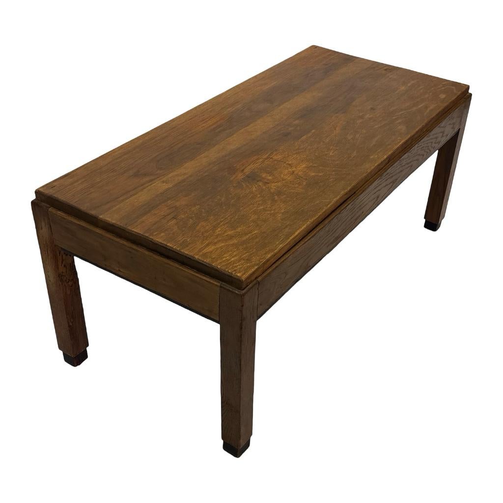 Art Deco Salontafel Eiken Design Minimalist Jaren 50, Ophalen, Art Deco, Gebruikt, Art Deco
