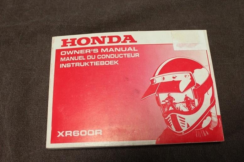 Honda XR600R 1990 motorfiets instructie boekje XR 600, Ophalen of Verzenden, Honda