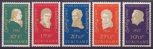 Suriname NVPH nr 547/51 postfris Kinderpostzegels 1970, Ophalen of Verzenden, Postfris