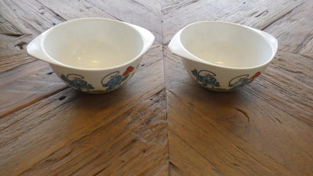 2 mooie retro smurfenschaaltjes, Ophalen of Verzenden, Overige typen