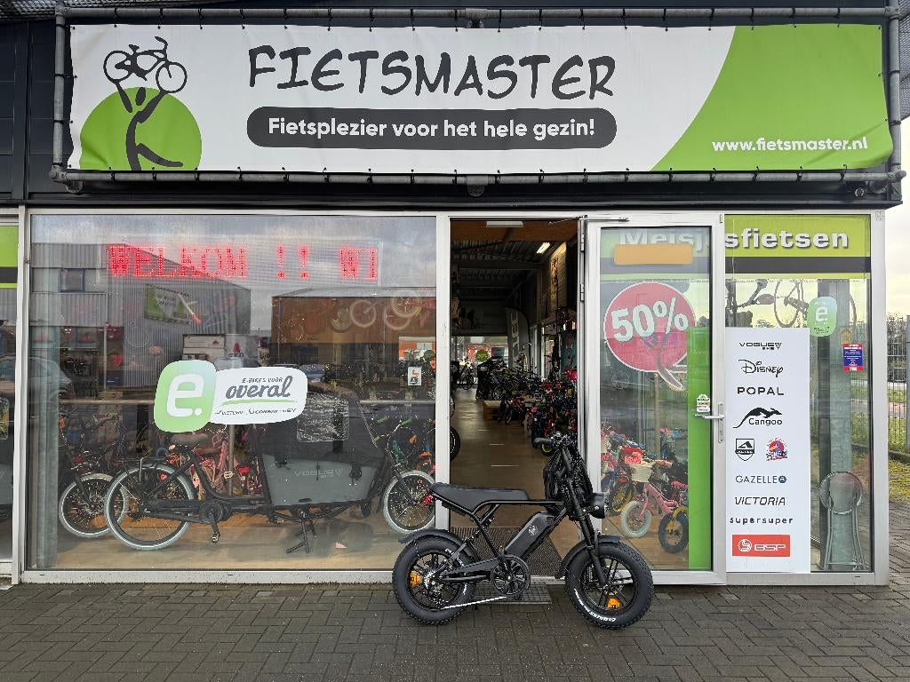 FIETSMASTER FATBIKE MINI UPGRADE BLACK VERSION OP=OP!, Fietsen en Brommers, Elektrische fietsen, Nieuw, Overige merken, 59 cm of meer