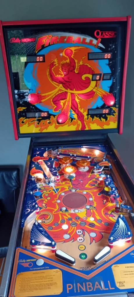 Bally fireball flipperkast, Verzamelen, Automaten | Flipperkasten, Ophalen, Gebruikt, Elektronisch, Bally