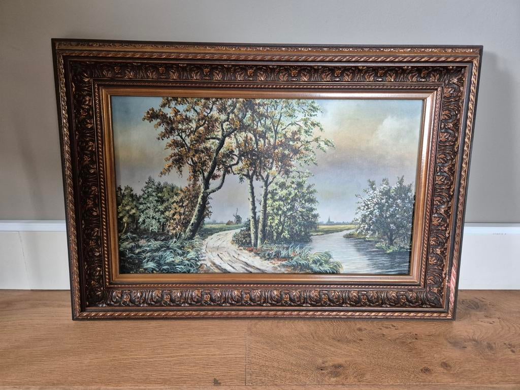 Prachtig schilderij met landschap, Antiek en Kunst, Ophalen of Verzenden