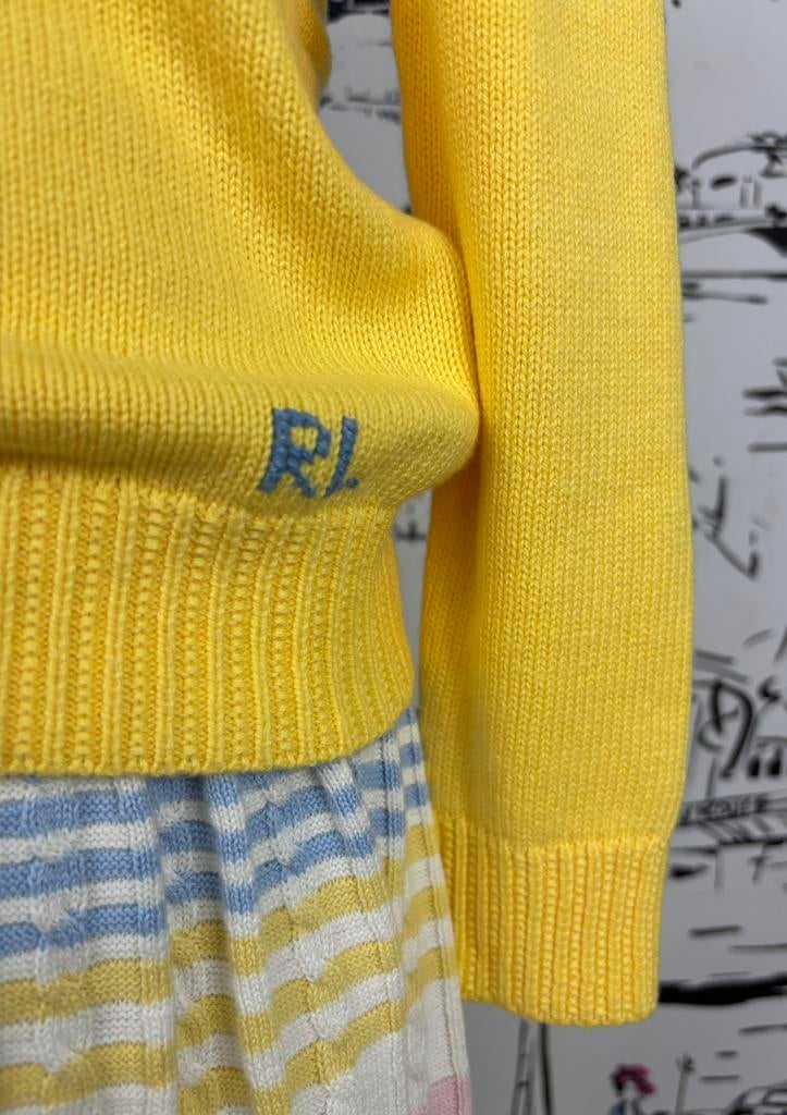 Ralph Lauren zachtgele fair-isle trui voorjaar maat 7 NIEUW, Meisje, Trui of Vest, Nieuw, Ophalen of Verzenden