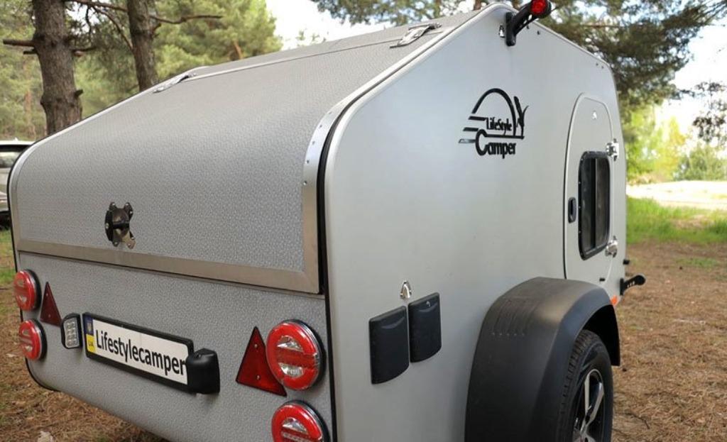 SimpleDrop Lifestyle Camper, camper trailer, mini caravan, Caravans en Kamperen, Rondzit, Tot en met 2, Bedrijf, Lengtebed