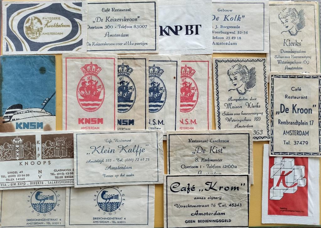 Amsterdam gesorteerd op K 109, Verzamelen, Suikerzakjes, Ophalen of Verzenden