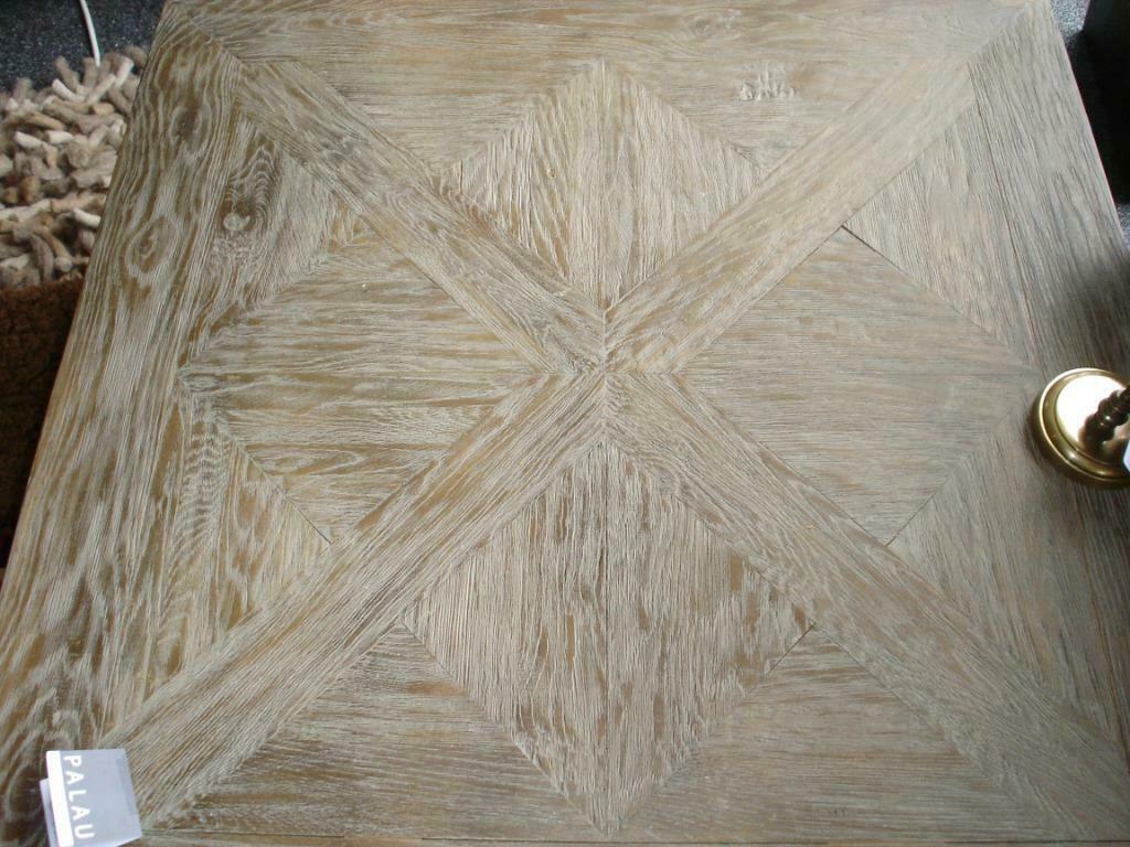 salontafel "parket" grijs eiken massief eiken, Ophalen, Nieuw