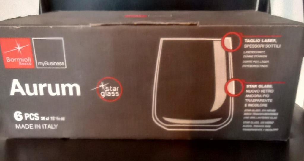 Nieuwe Bormioli Rocco Aurum Glazen Star Glass , 6 stuks, Verzamelen, Glas en Borrelglaasjes, Ophalen of Verzenden, Nieuw, Overige typen