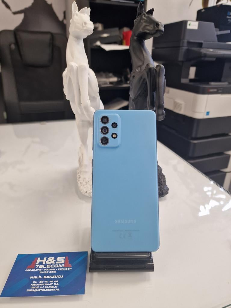 Samsung Galaxy A72 Blauw 128 GB 2 jaar garantie, Ophalen of Verzenden, Zo goed als nieuw, Klassiek of Candybar, Zonder simlock