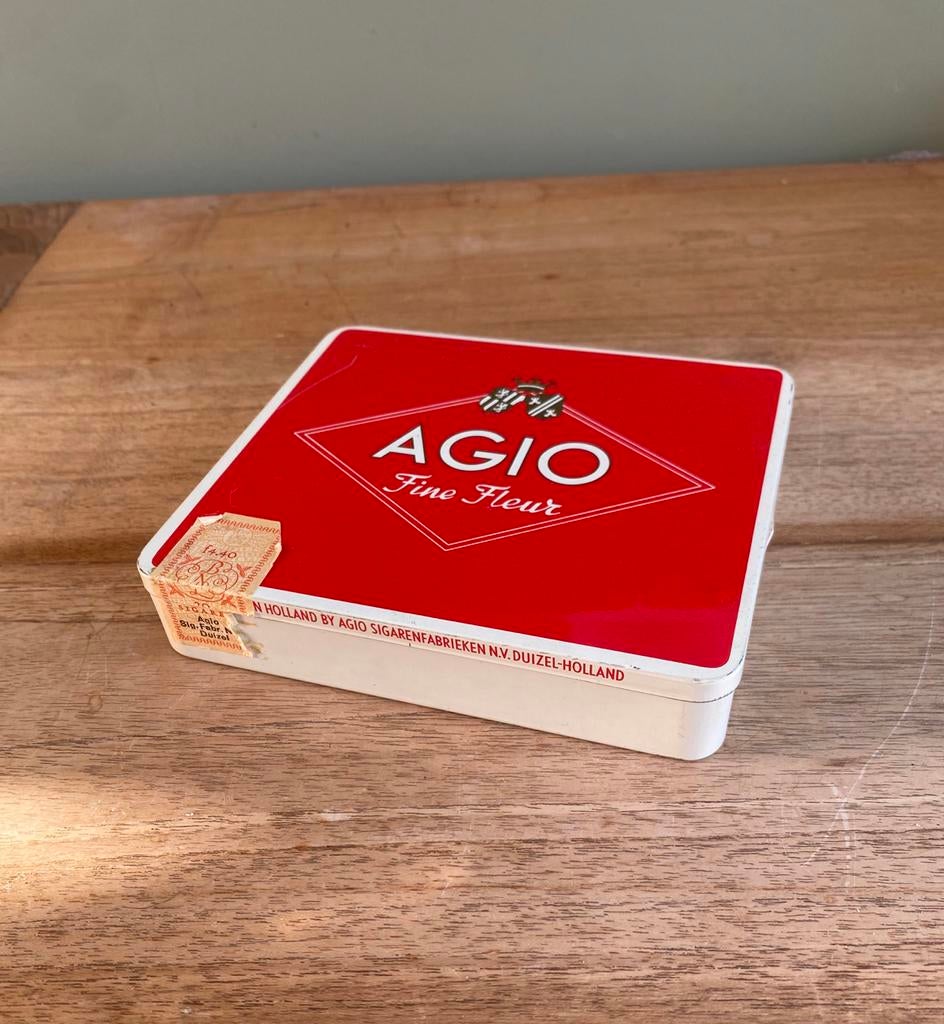 Vintage Agio Blik, Verzamelen, Blikken, Ophalen, Gebruikt