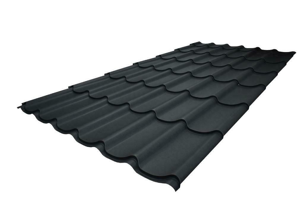 Dakpanplaten, Mat Zwart, dakbedekking, Incl. toebehoren, Zwart, Nieuw, 15 m² of meer, Metaal