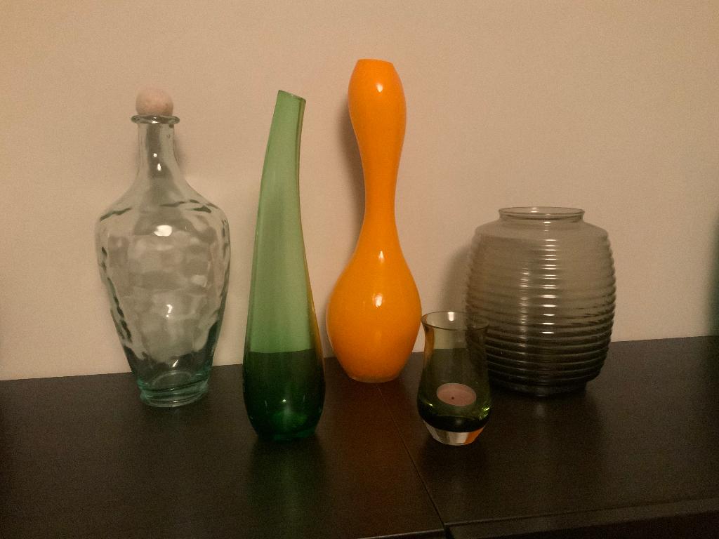Diverse vaasjes, Ophalen, Overige kleuren, Glas, Minder dan 50 cm