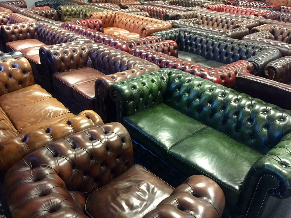 NIEUW & TWEEDEHANDSE CHESTERFIELD 1000m2 FAUTEUIL BANK STOEL, Huis en Inrichting, Banken | Bankstellen, Ophalen, 75 tot 100 cm