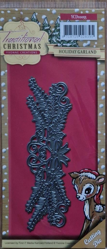 Y. Creations Die Traditional Xmas - Holiday Garland YCD10055, Ophalen of Verzenden, Nieuw, Overige thema's, Pons of Mal