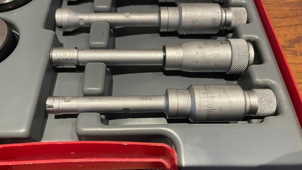 Helios 3 punts binnenmicrometer schroefmaat 10-20mm 0.002, Doe-het-zelf en Verbouw, Meetapparatuur, -, Helios, Ophalen of Verzenden