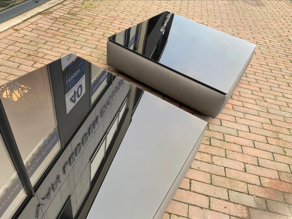 (1) Jori Tigra Divanbase Salontafel Glas leer Design Tafel, Ophalen, Rond, Nieuw, 50 tot 100 cm