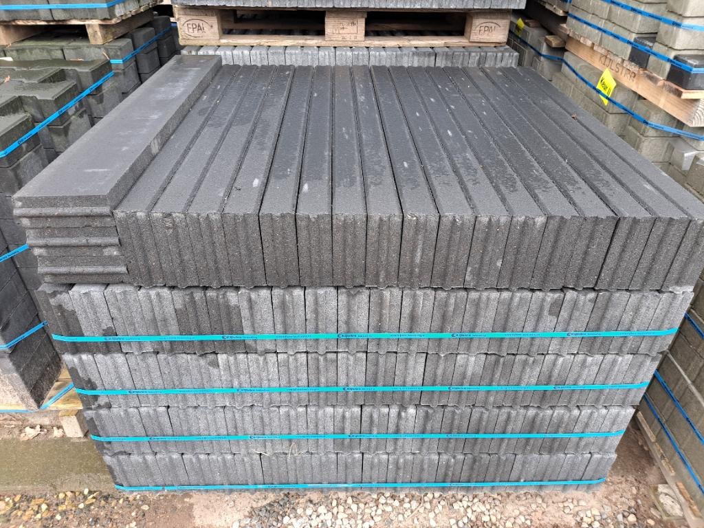 Opsluitband 6x15x100 antraciet, Tuin en Terras, Ophalen, 100 tot 200 cm, Overige typen, Nieuw