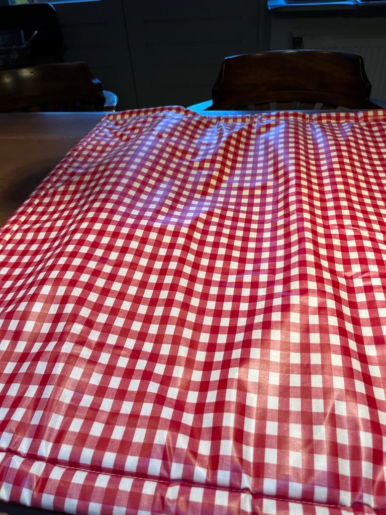 Vrolijk ruit boxkleed van plastic - 75x90 cm, Kinderen en Baby's, Boxen, Ophalen, Zo goed als nieuw, Rechthoekig, Boxkleed