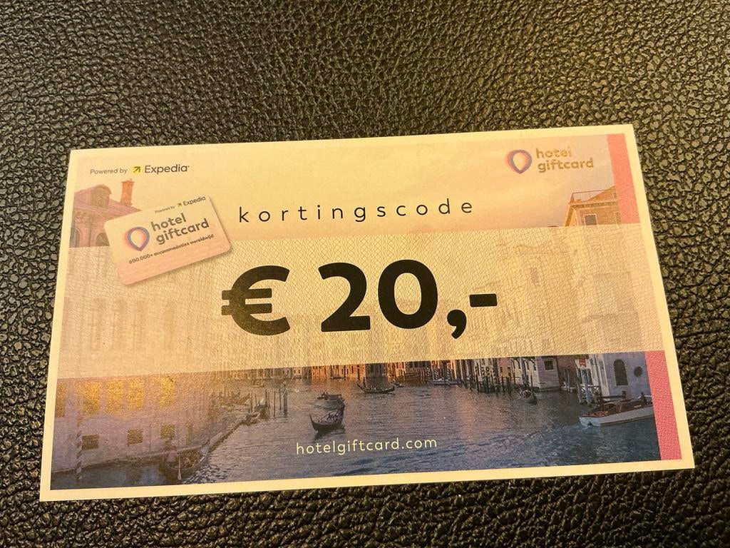 Hotel giftcard €20, Eén persoon, 1 overnachting
