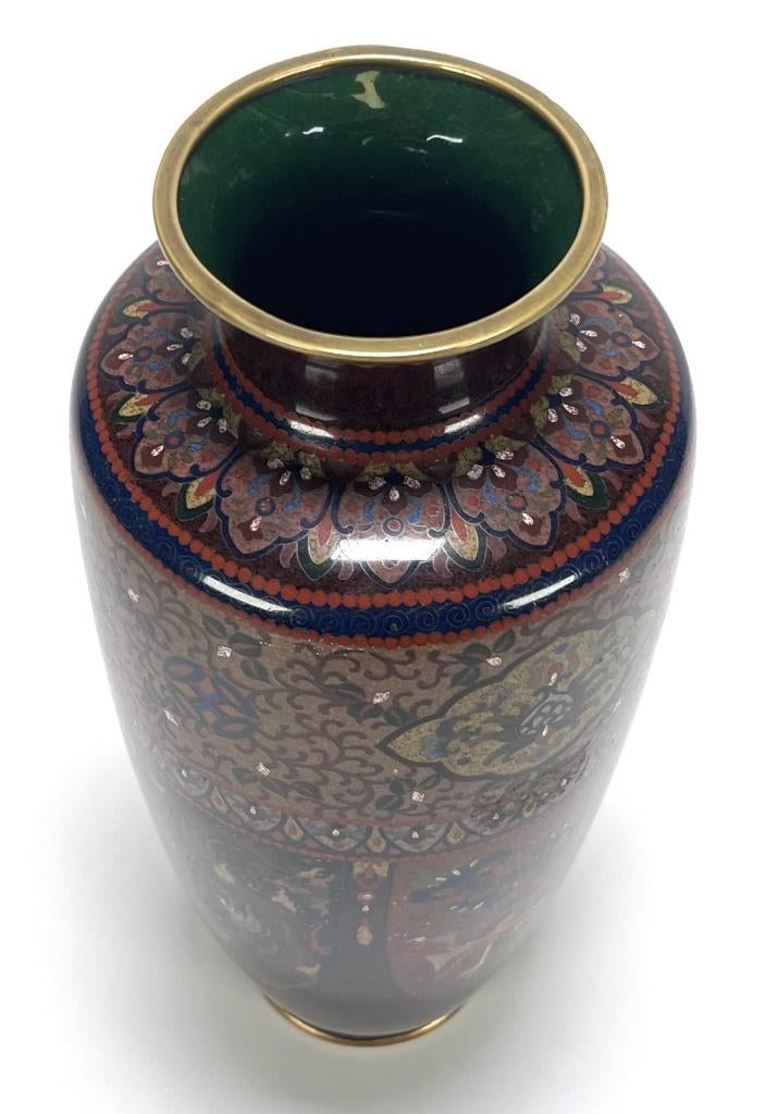 97. Cloisonné vaas, Japan - Meiji periode, eind 19e eeuw, Ophalen of Verzenden