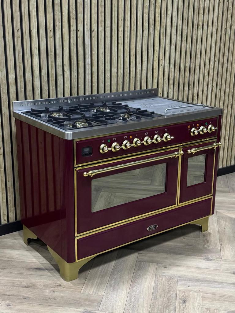 Prachtig Boretti Fornuis 120 cm Gas 7 pits + Coup de Feu, Ophalen of Verzenden, Grill, Gas
