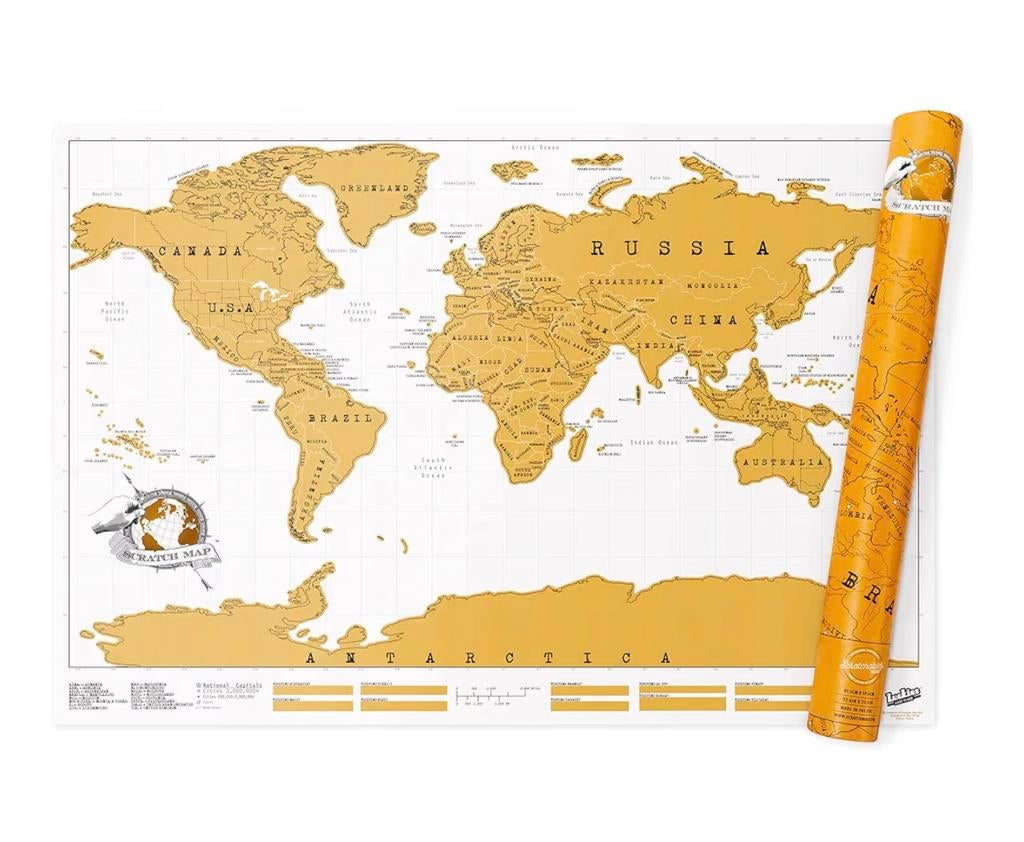 Scratchables World Map wereld kaart NIEUW, Huis en Inrichting, Ophalen, Nieuw