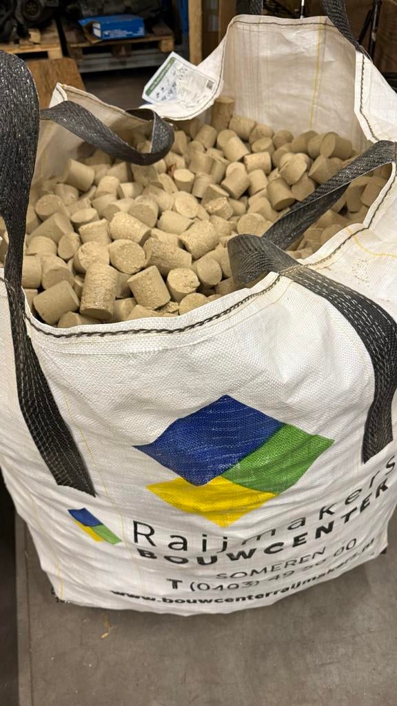 Houtbriketten in Big Bag, Tuin en Terras, Haardhout, Minder dan 3 m³, Ophalen, Overige houtsoorten, Blokken