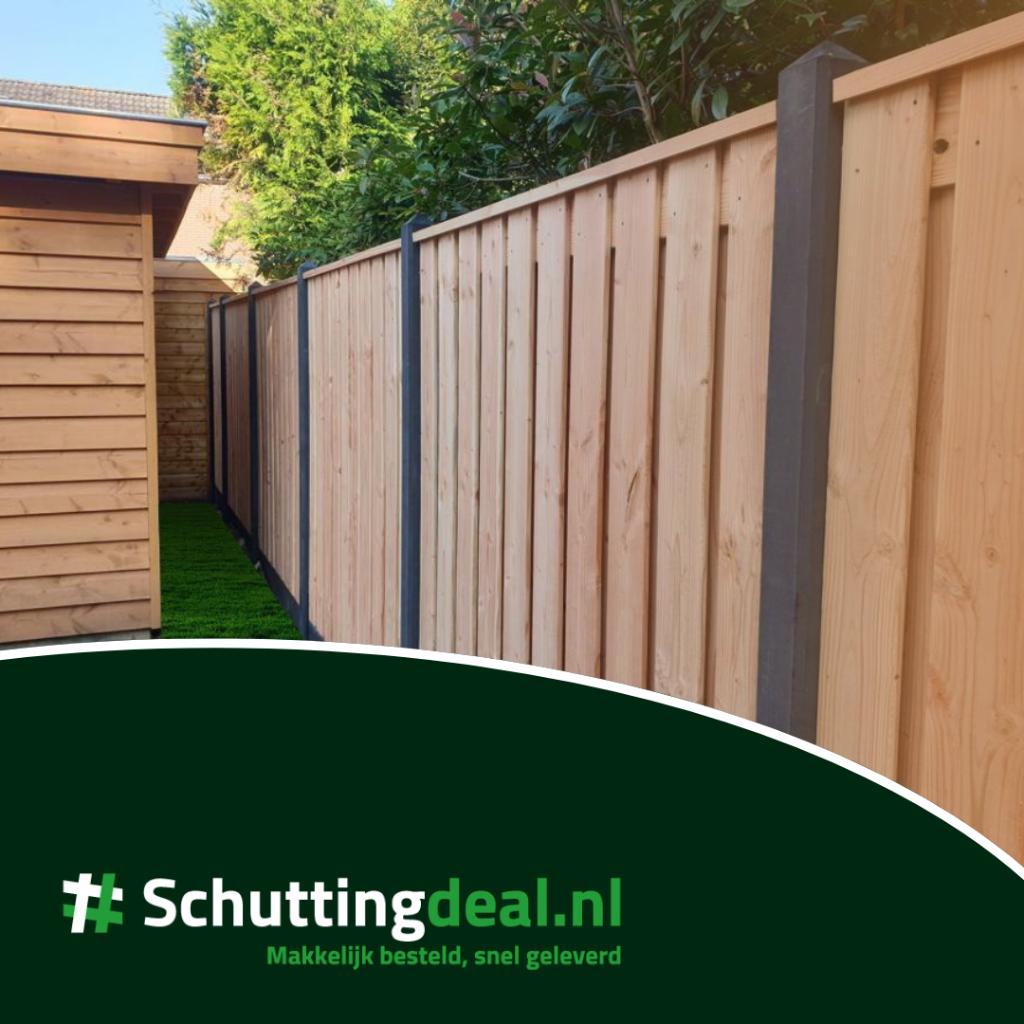 Hout beton schutting inclusief montage!, Tuin en Terras, Schuttingen, Nieuw, Hout, 1 tot 2 meter, 6 meter of meer, Ophalen of Verzenden