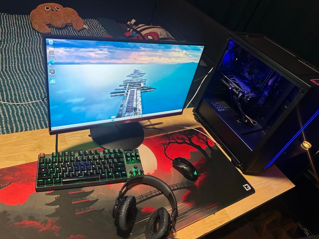 Gaming PC met RTX 3060 & Randapparatuur, Computers en Software, Desktop Pc's, Zo goed als nieuw, 4 Ghz of meer, SSD, 16 GB, Met videokaart