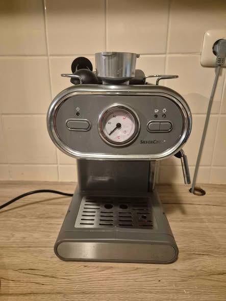 Silvercrest espresso machine, Ophalen, Espresso apparaat, Koffiebonen, Zo goed als nieuw